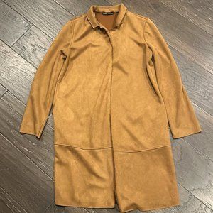 Zara faux suede coat